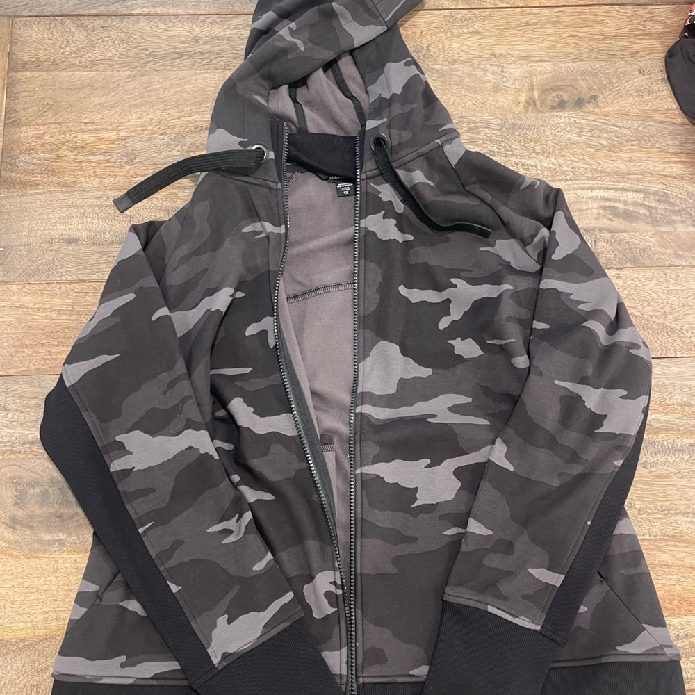 ATHLETA Camouflage Zip-Up Hoodie